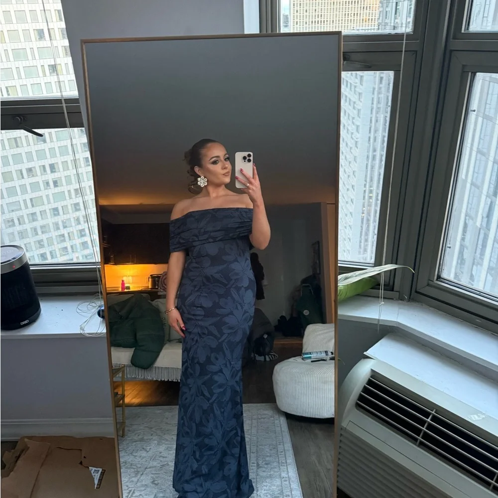 Anthropologie AFRM McCall printed Strapless Navy Floral Dress - Picture 4 of 4